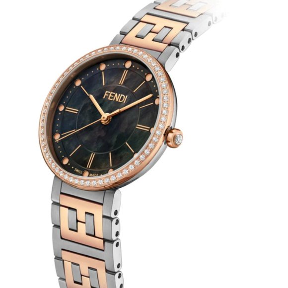 Fendi Diamond Timepiece Rose Gold Ladies Watch! New